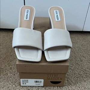 Steve Madden Women's Cream Heeled Sandal